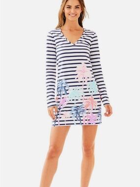Lilly Pulitzer Beacon Dress Desert Palm White Small